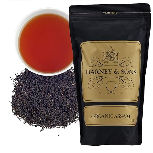 Harney & Sons Té orgánico Assam de hojas sueltas, 16 onzas