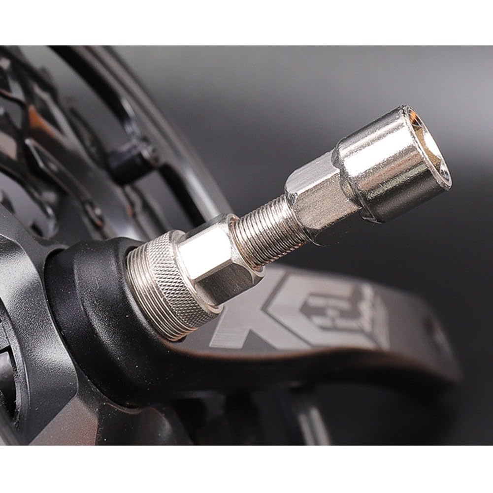 Herramienta extractora de manivela de acero de alto carbono, removedor de pedalier CNC para cono cuadrado, kit de reparación de bicicletas con sombrero superior