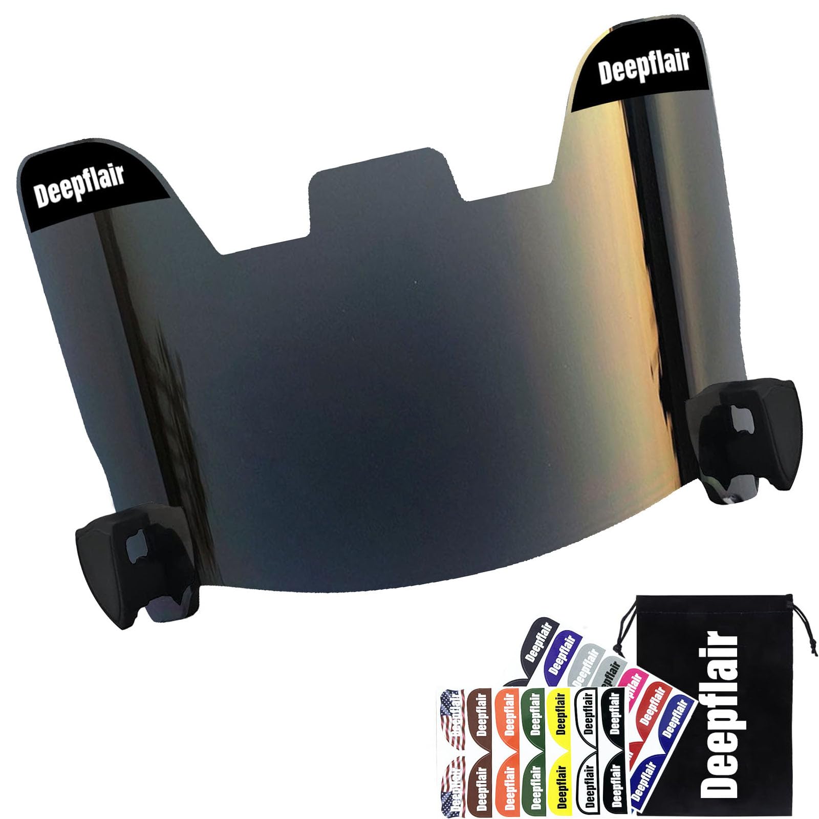 Football Visor Tinted Football Visor Clear Football Visor Eye Shield Visor with Football Visor Clips for Helmet Football Protection Gear