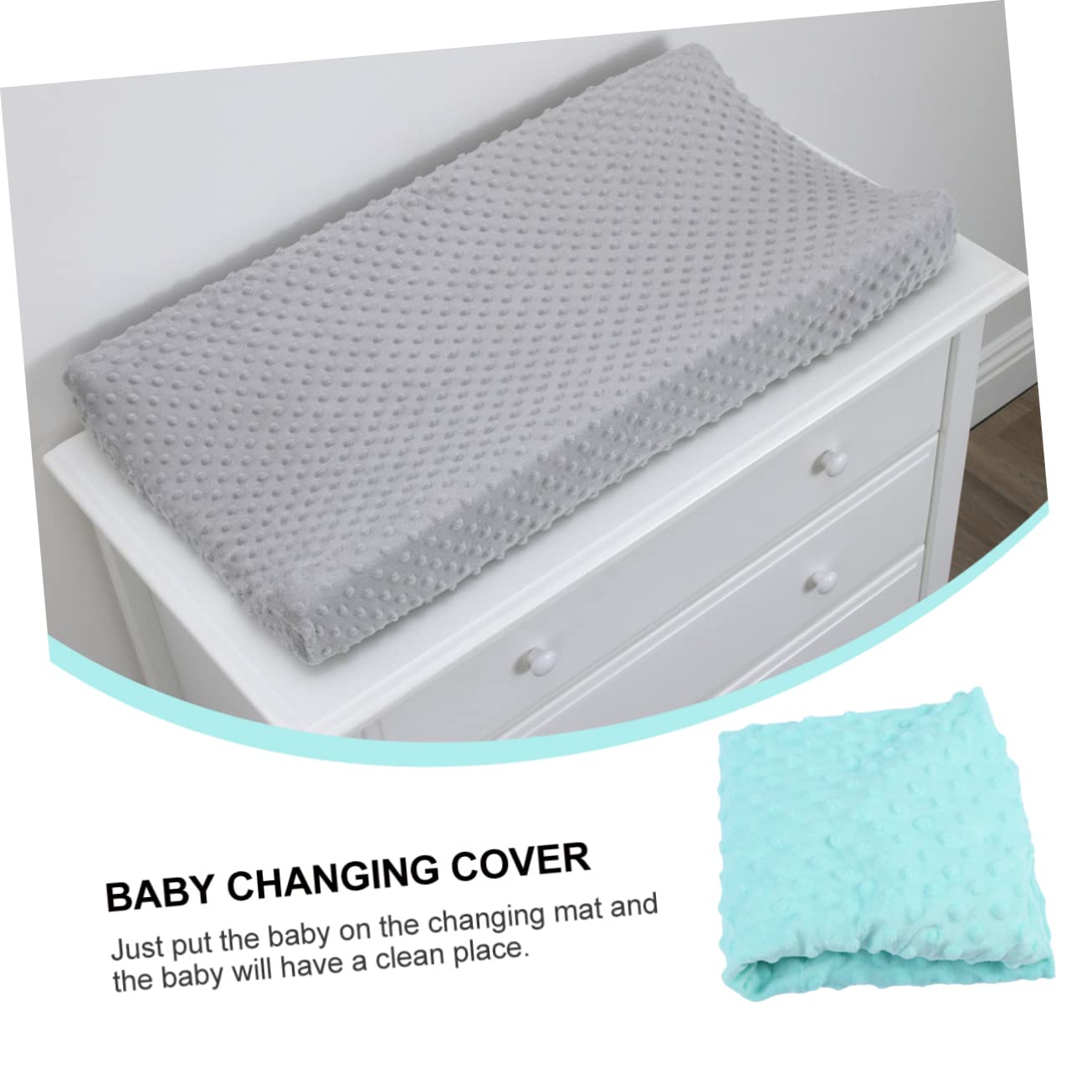 Alipis Changing Pad Cover Set Baby Shower Present Easy to Detach Convenient to Use Super Material Comfortable Breathable for Baby Skin