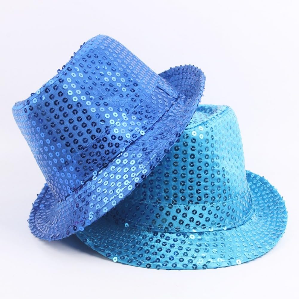 Anevous Men's Sequin Hat, Glitter Party Hats, Adult Sequin Hat, Stage Hat for Costume Accessories Costume - Image 4