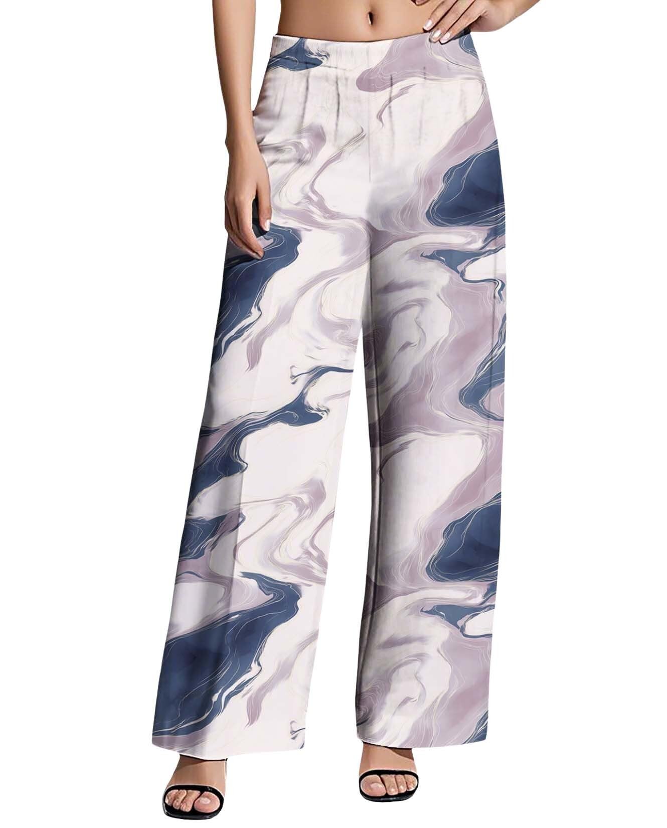 Womens Palazzo Lounge Pants Casual Wide Leg Pants High Waist Flowy Toursers with Pockets