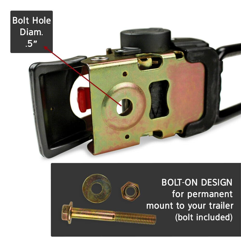 DC Cargo Boat Retractable Ratchet Strap Heavy Duty Gunwale Kit & Transom Tie Down Straps & | Heavy-Duty 2-Inch X 38-Inch Straps For Secure Boat Or Jet Ski Trailer Transport | 2500