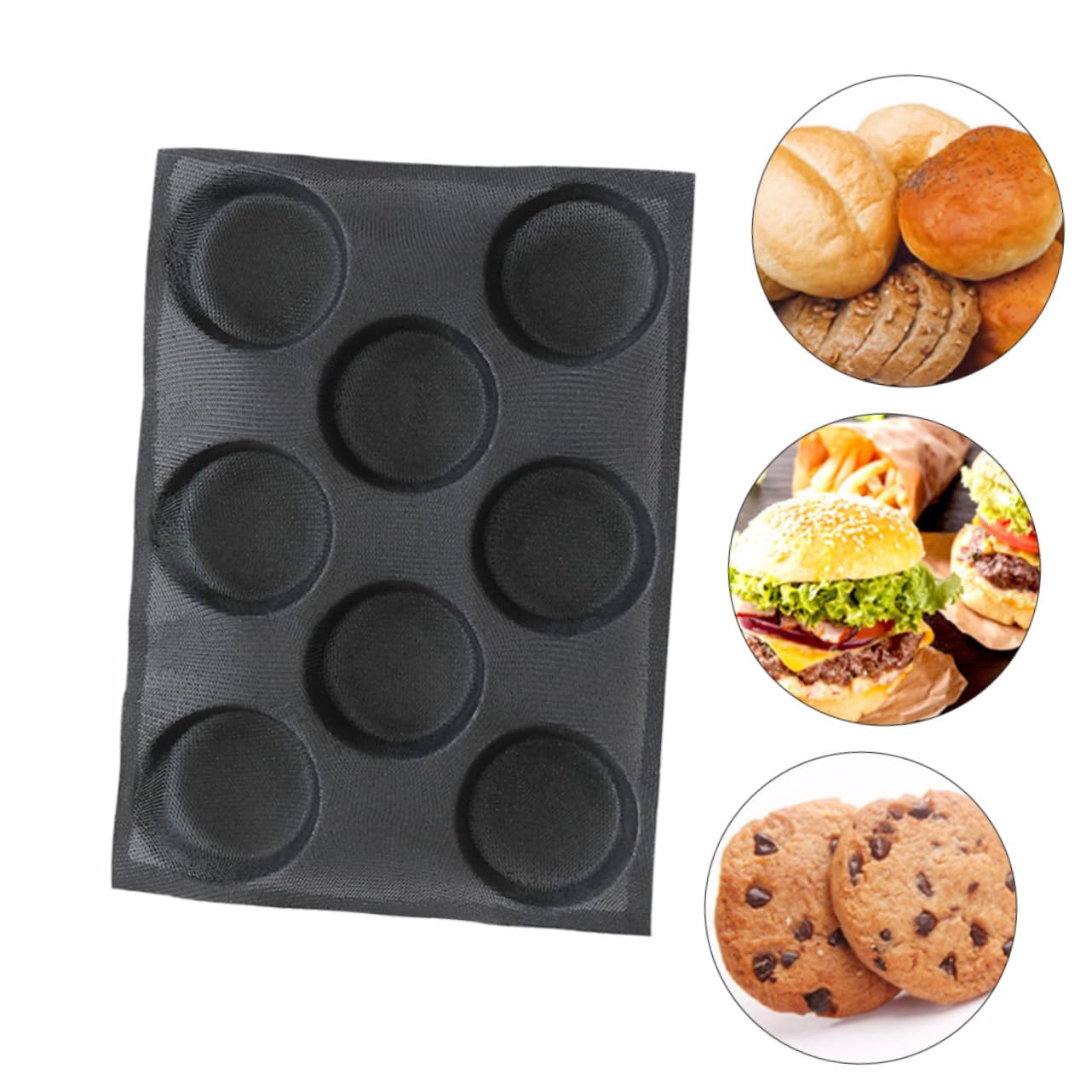 LIFKOME 3pièces Moule à Silicone Antiadhésif Cavités Résistant Aux Hautes Températures Pour Cuisson De Pains Sains Compatible Four Congélateur