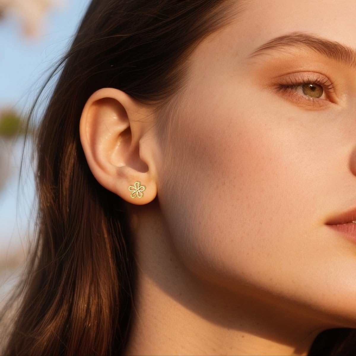 SLUYNZ Solid 925 Sterling Silver Flower Stud Earrings for Women Teens Hollow Flower Stud Earrings Spring - Image 3