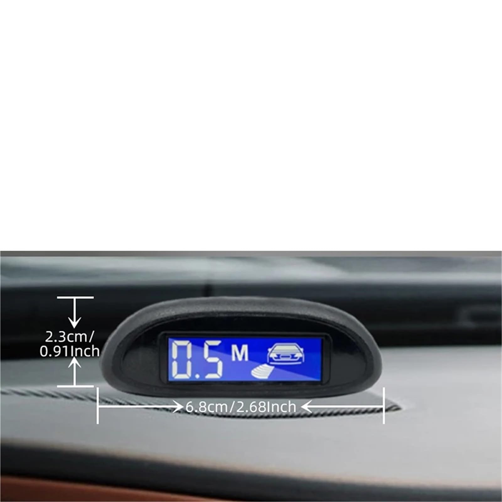 voiture capteur stationnement Capteur Stationnement Voiture Avec Moniteur Recul Parktronic Automatique 4 Capteurs Systèmes Radar Affichage Rétroéclairé Stationnement(White)