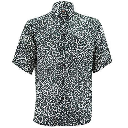 Chemise léopard manches courtes anti-transpiration pour homme actif
