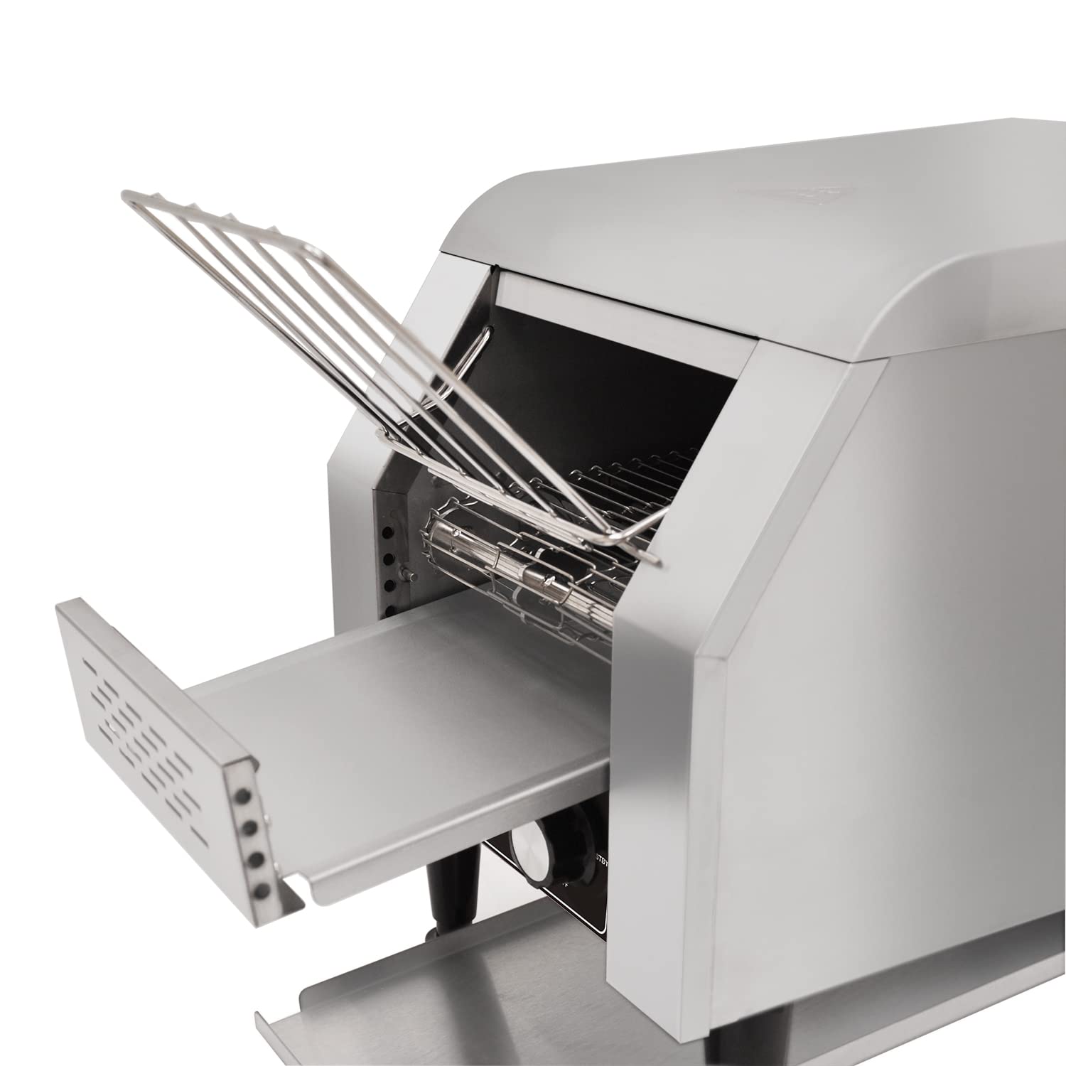 KWS CT-150 Commercial 1300W Electric Stainless Steel Conveyor Toaster for Restaurant and Home Use