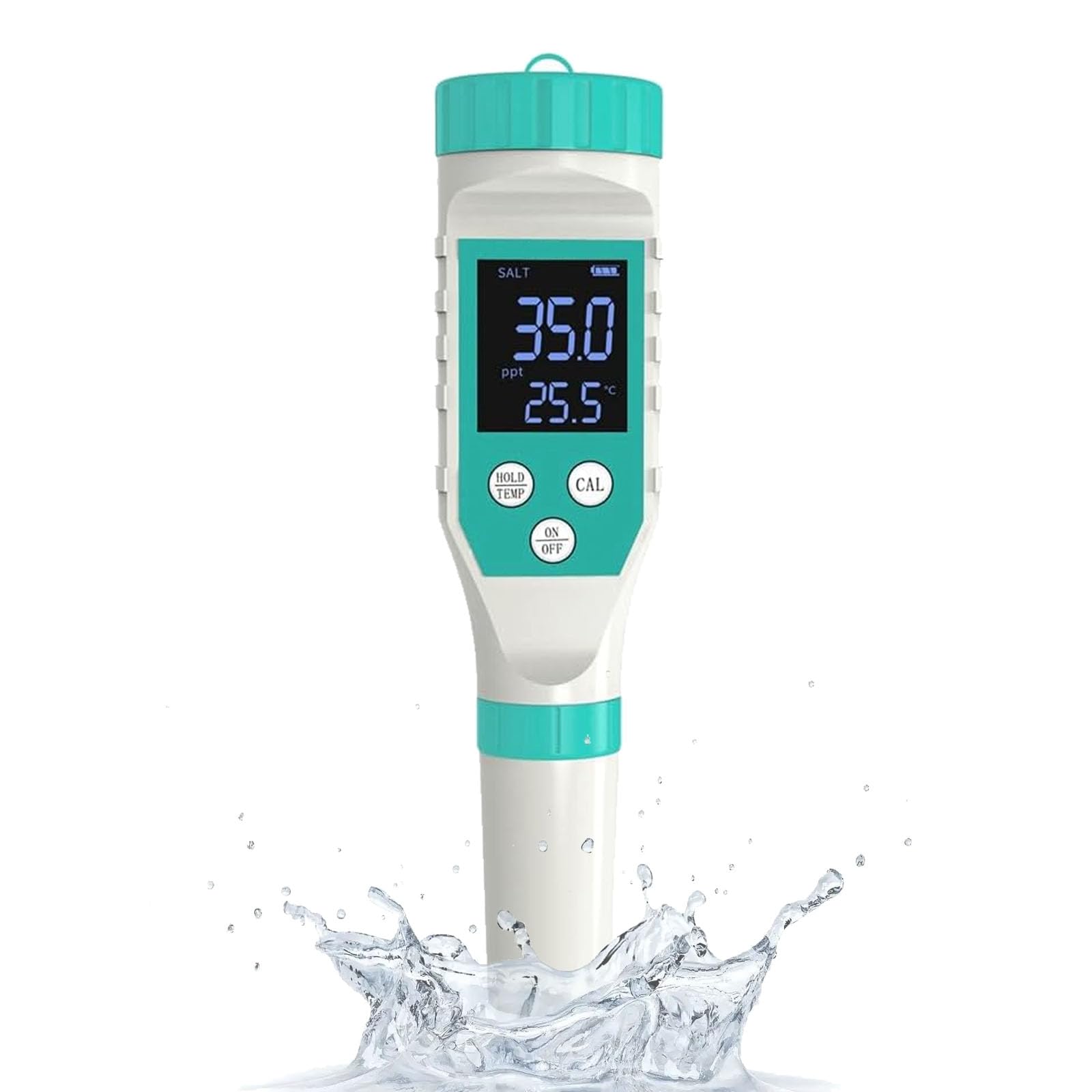 Misuratore della qualità dell'Acqua, Tester di Cloro 7 in 1 PH/Salt/ORP/TDS/EC/Temp for Piscina Acquario Spa Idroponica