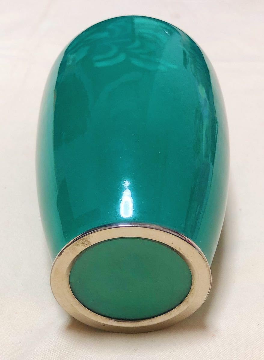 Amazon.co.jp: 七宝焼 緑花瓶 花器 花入れ 飾壷 美術品 インテリア