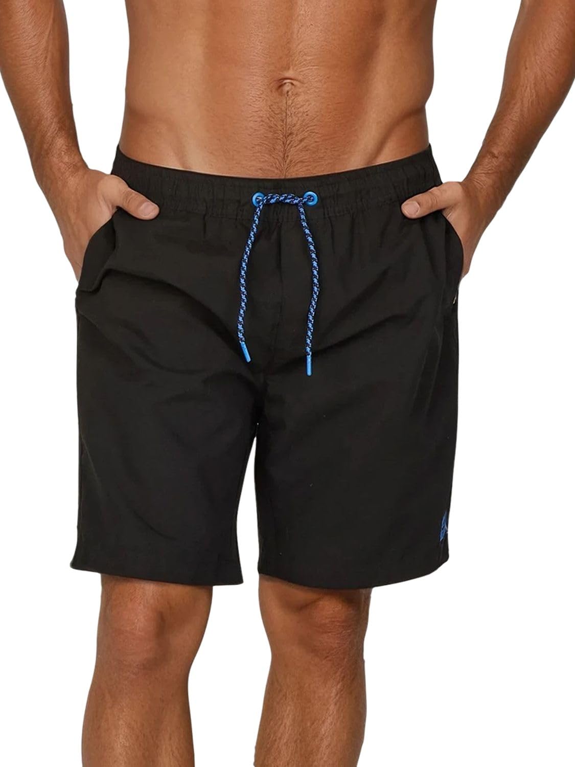 riverso RIVDavid - Costume da bagno da uomo, con coulisse, 100% poliestere, nero, blu, rosso, verde, arancione, S, M, L, XL, XXL, 3XL, 4XL, 5XL