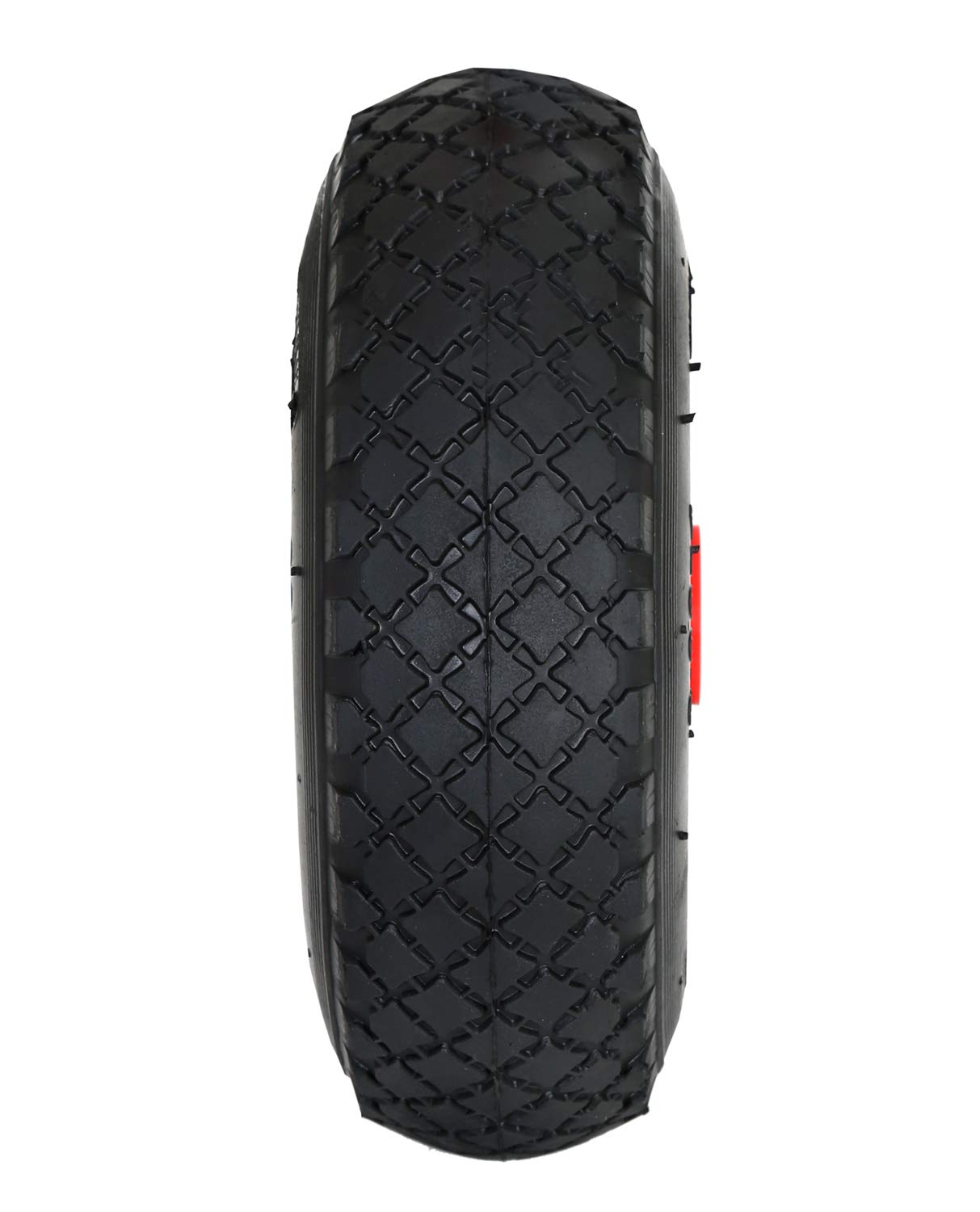 FROSAL Sackkarrenrad Luftrad mit Radbefestigung | Ersatzrad Bollerwagen 260x85 mm 3.00-4 | Rad für Sackkarre | Bollerwagenrad inkl. Achsstopfen | Radkappe | Rollenlager | Nabe 20mm/60mm (2 Stück)