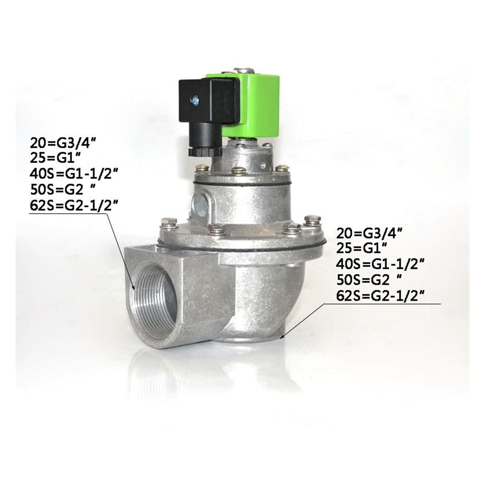 Válvula de chorro de pulso de acero inoxidable | Válvula de diafragma de doble sello for colector de polvo(QD-Z-20,DC12V)