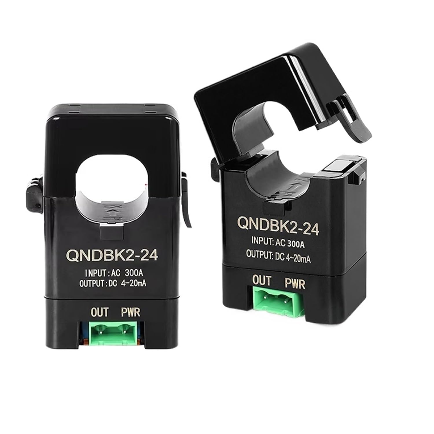 Current Sensor transducer QNDBK2-24 AC 5A 10A 20A 50A 100A 200/4-20mA Split core Current Transmitter clamp Current Transformer(AC 150A 4-20mA,QNDBK2-16)