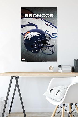 Miniatura 28 de Trends International NFL Denver Broncos - Póster de pared con casco 16, 22.375 x 34 pulgadas, versión sin marco