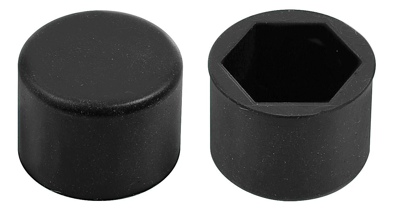 Lampa 2245 Hub Caps, Silicone, Black, 19 mm