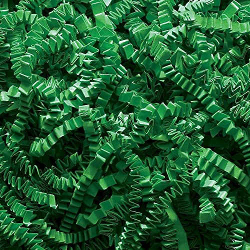 Box.it.pack.it Shredded Crinkle ZigZag Kraft Paper, Green, 2kg โ image 1