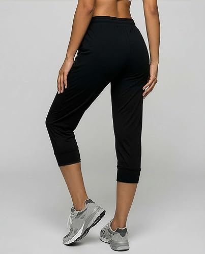 Miniatura 6 de Real Essentials 3-Pack Women's Ultra Soft Lounge Capri Joggers Sweatpants Athletic Yoga with Pockets(Available in Plus Size)