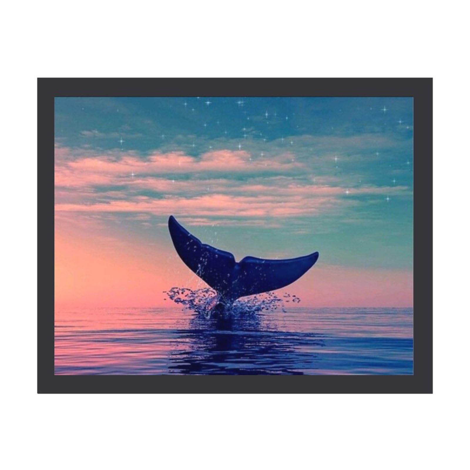 水晶絵　アートパネル　クジラ　くじら　鯨　クリスタル　絵画　アート　海　壁掛け 水晶絵 アートパネル クジラ くじら 鯨 クリスタル 絵画 アート 海