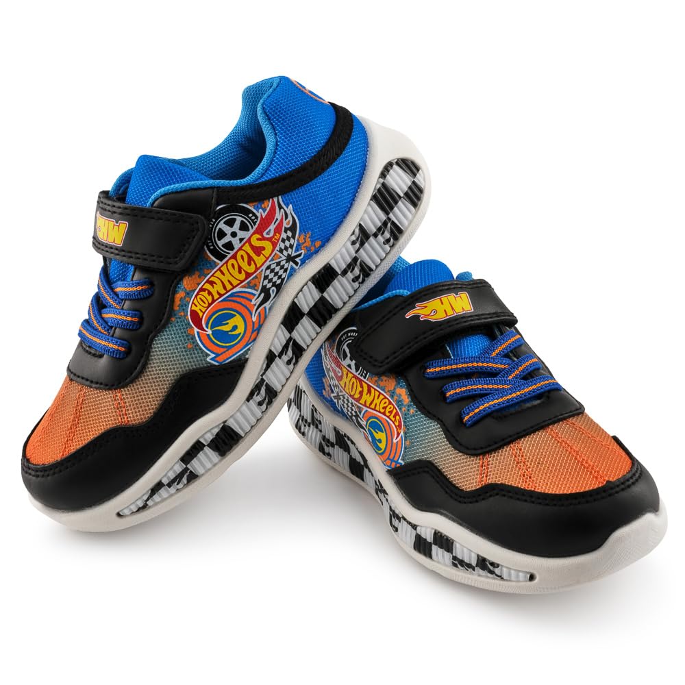 Hot Wheels Zapatillas deportivas para niños con correa fácil