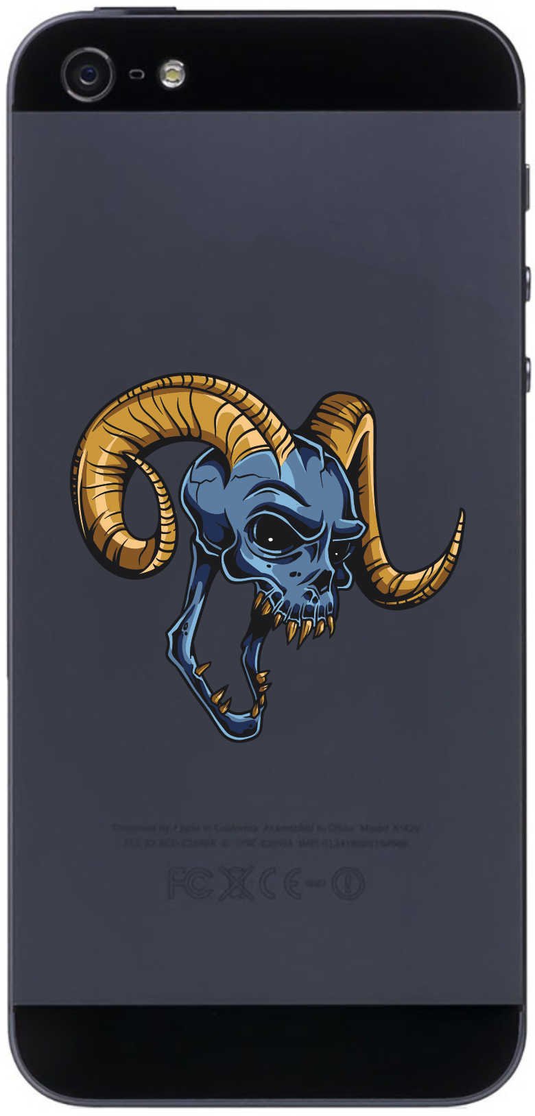 Pinkelephant Portable à Colle Housse Skin Skull 014 - Widerlicher Tête