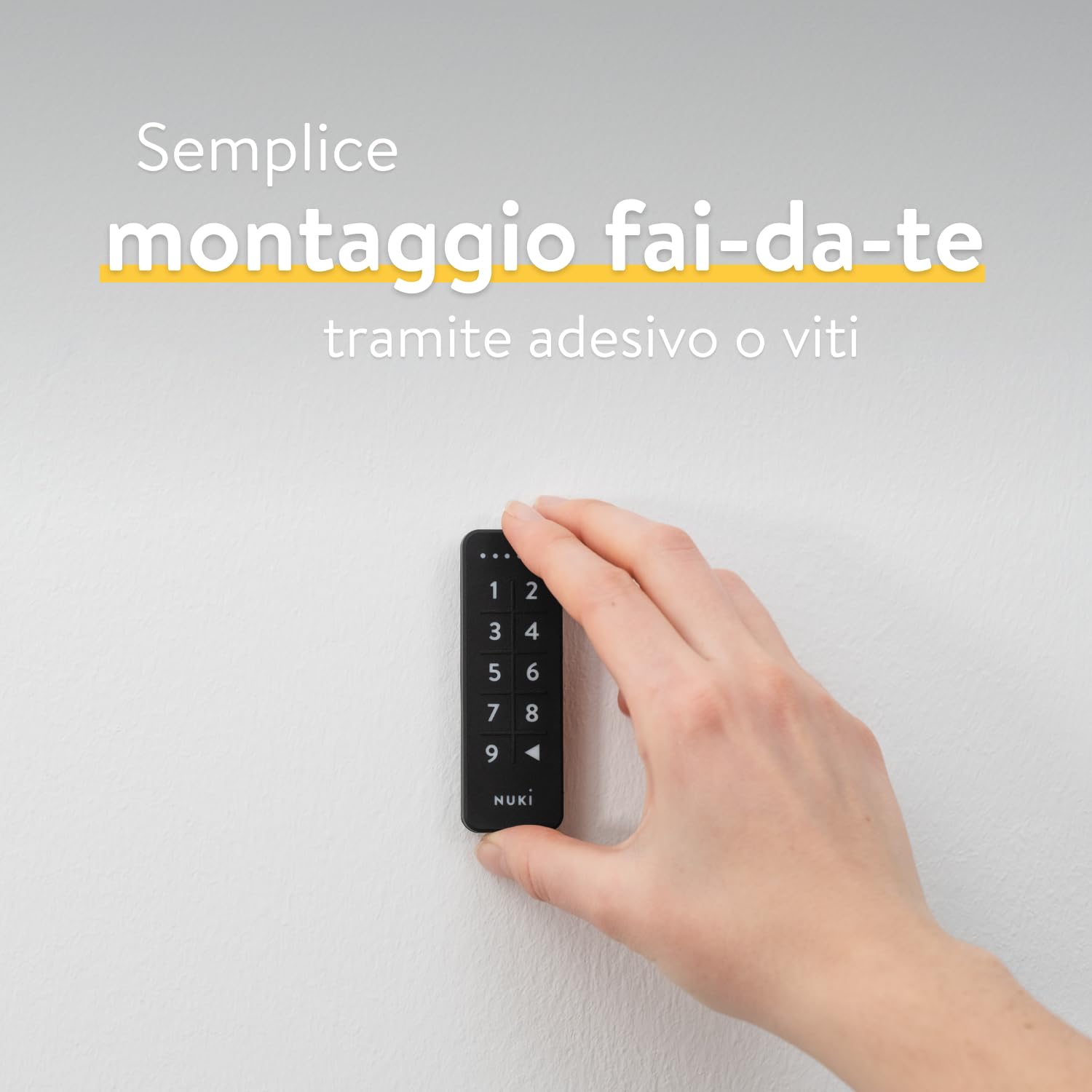 NUKI Keypad Serratura A Codice Accesso, Bluetooth, Apriporta Automatico, Serratura Elettronica, Accessorio Smart Per La NUKI Smart Lock, Accesso Tramite Codice, Serratura Smart, NUKI Smart Home