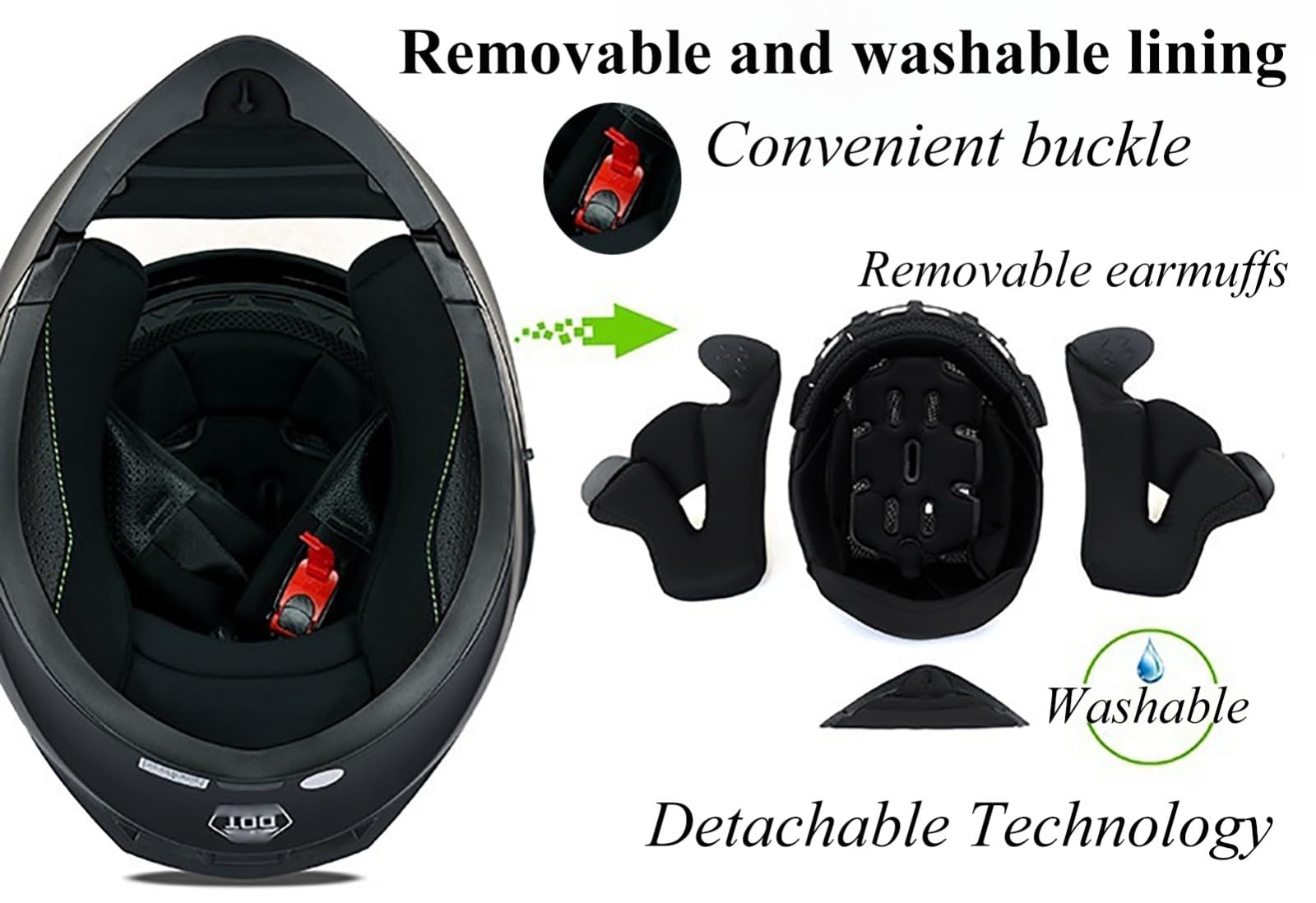 Modułowy Składany Kask Motocyklowy Pełny Kask Motocyklowy Do Przejażdżek Miejskich I Wycieczek Zatwierdzony przez ECE/DOT Szybki wizjer i wzór kreskówkowy