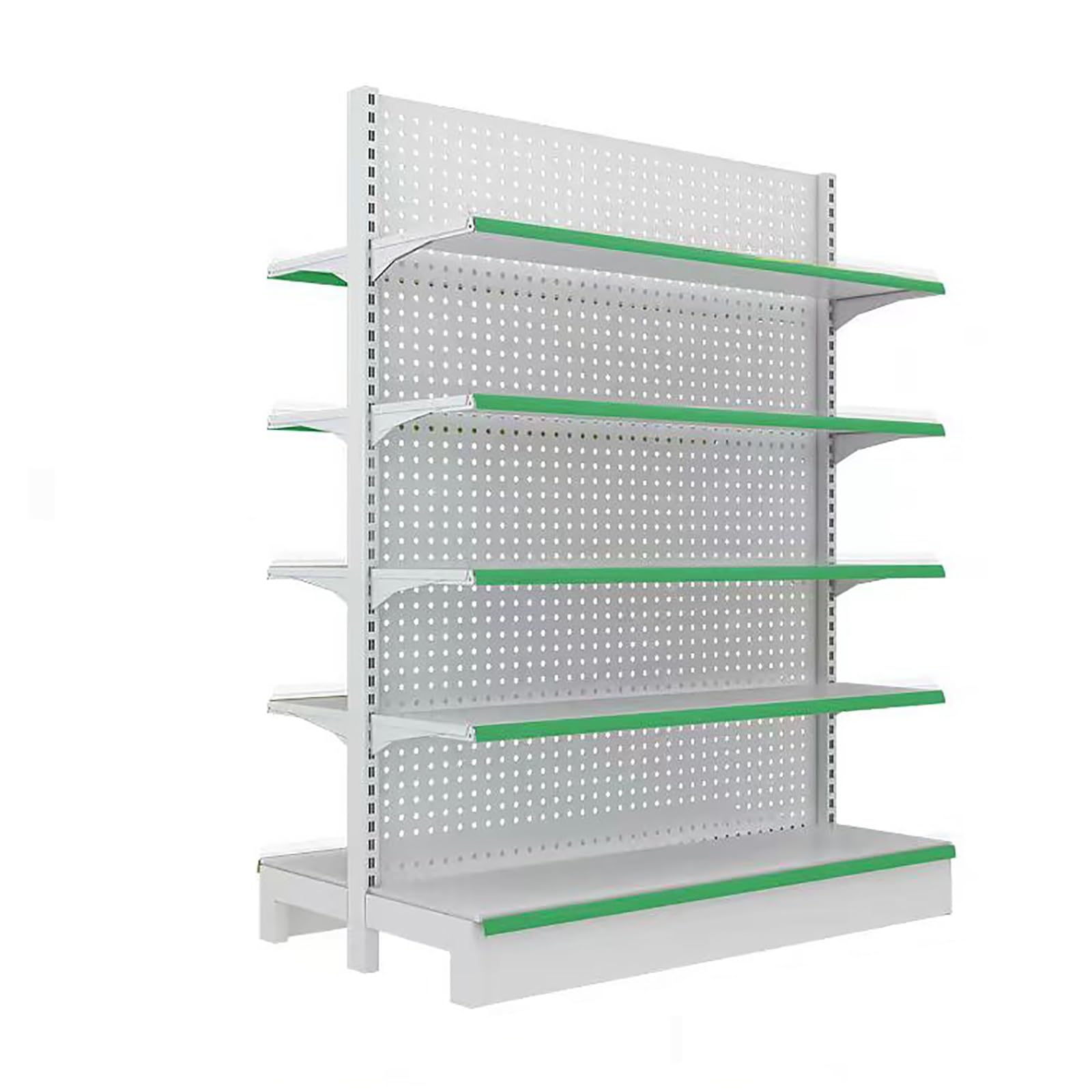SOFACHEN Supermarket Gondola Shelving Display, Double-Sided Shelf for Retail Store with Adjustable shelve, Large Stand Snack Organizer Racks Display