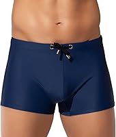 ArjenKroos Men's Tan Through Swim Briefs - Sexy Square Cut Tight Swimming Trunks for Beach Pool