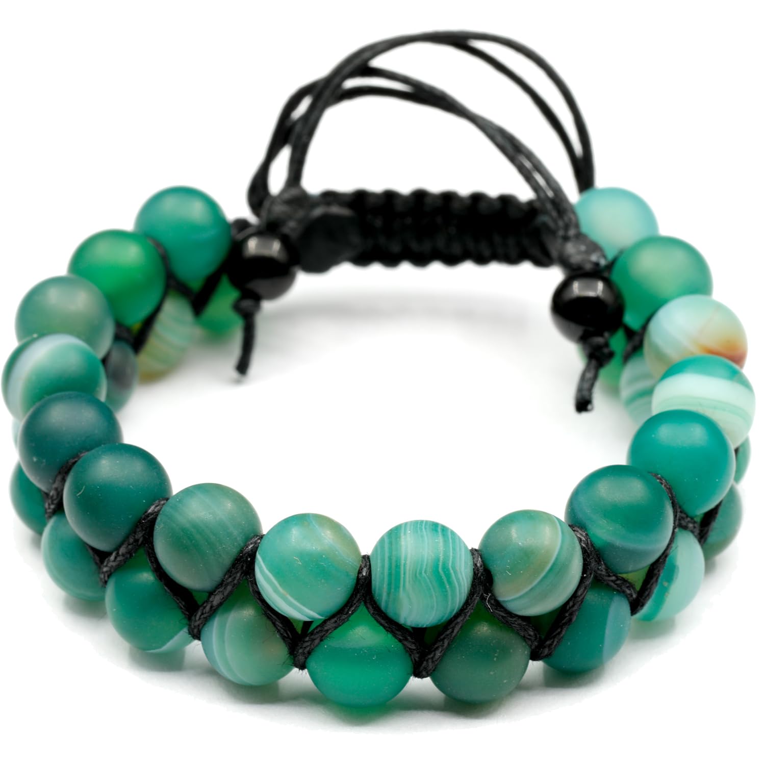 - Pulsera de cuentas de cuarzo ahumado natural, piedra desintoxicante, pulsera unisex de macramé (mujer, cuarzo ahumado)