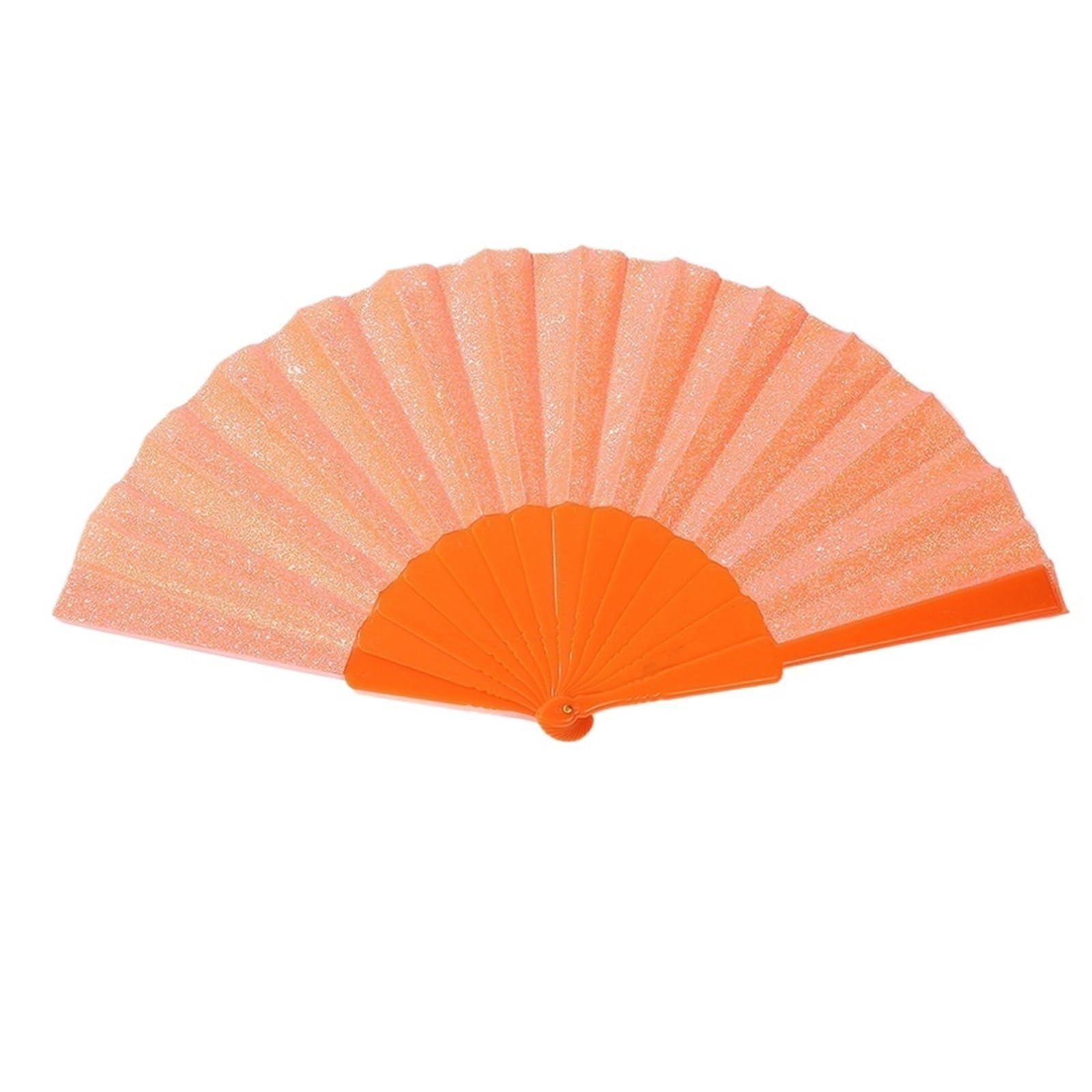 WLIHDB 10Pcs Dance Prop Fan Colorful Folding Clack Plastic Glitter for Summer(Color6)