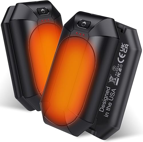 Paquete de 2 calentadores de manos recargables, eléctrico, reutilizable, con USB, para exteriores, interiores, alivio de dolor, ver fútbol, regalos