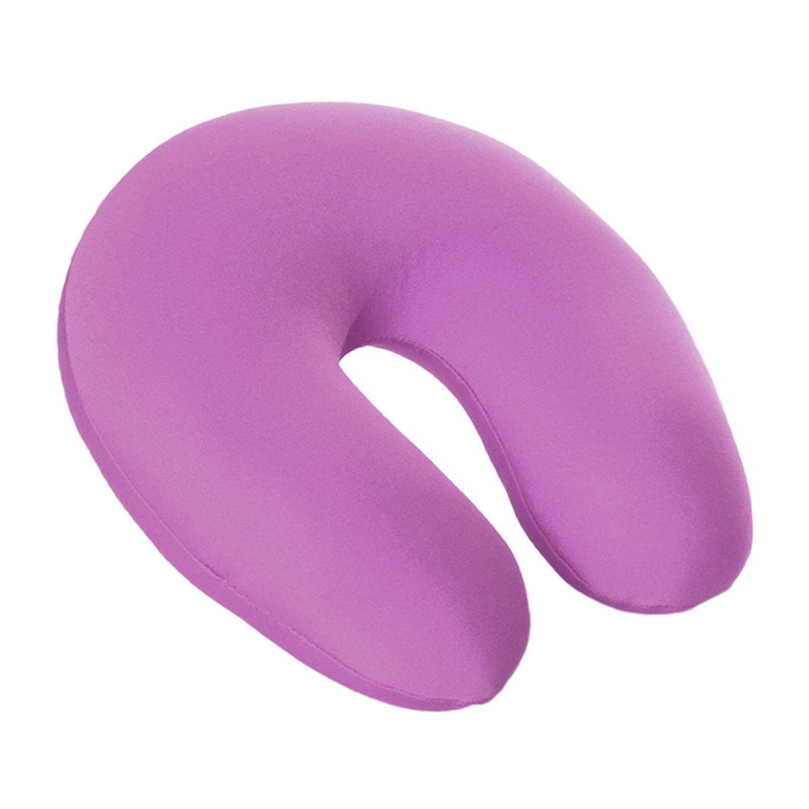 LOOM TREE Soft Travel Pillow U Shape Neck Pillow Sleeping Neck Support for Airplane Purple-image-9