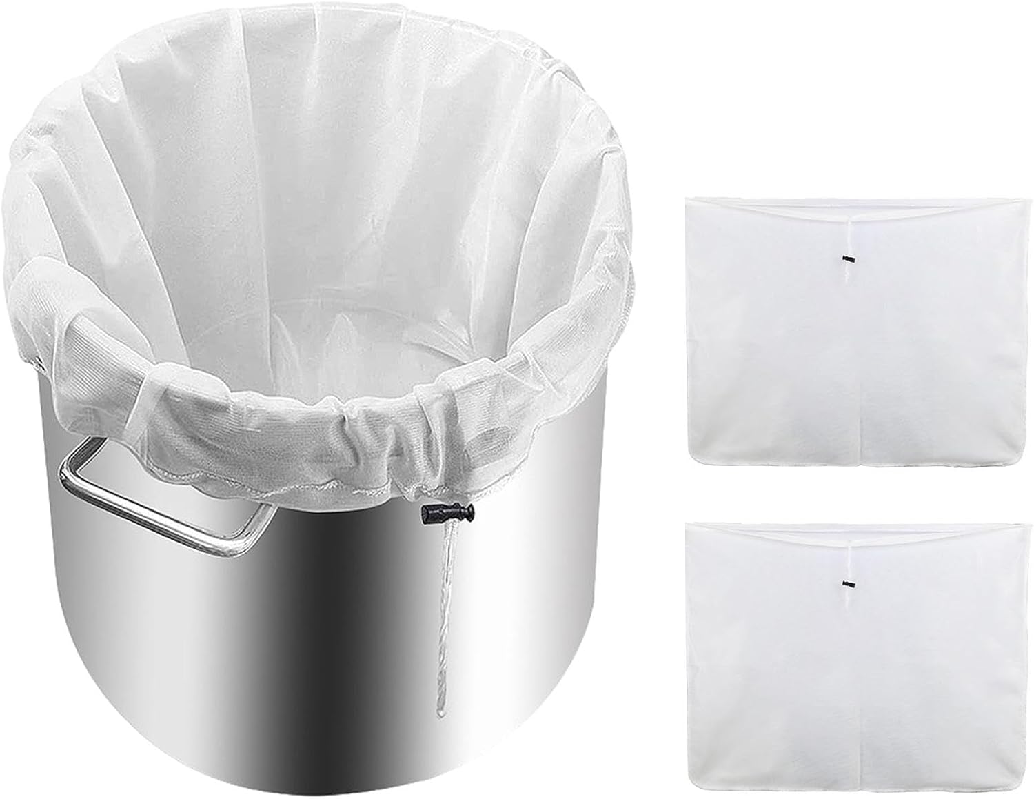 Violotoris 2pcs Large Reusable Fine Mesh Strainer Bag, Straining Bag