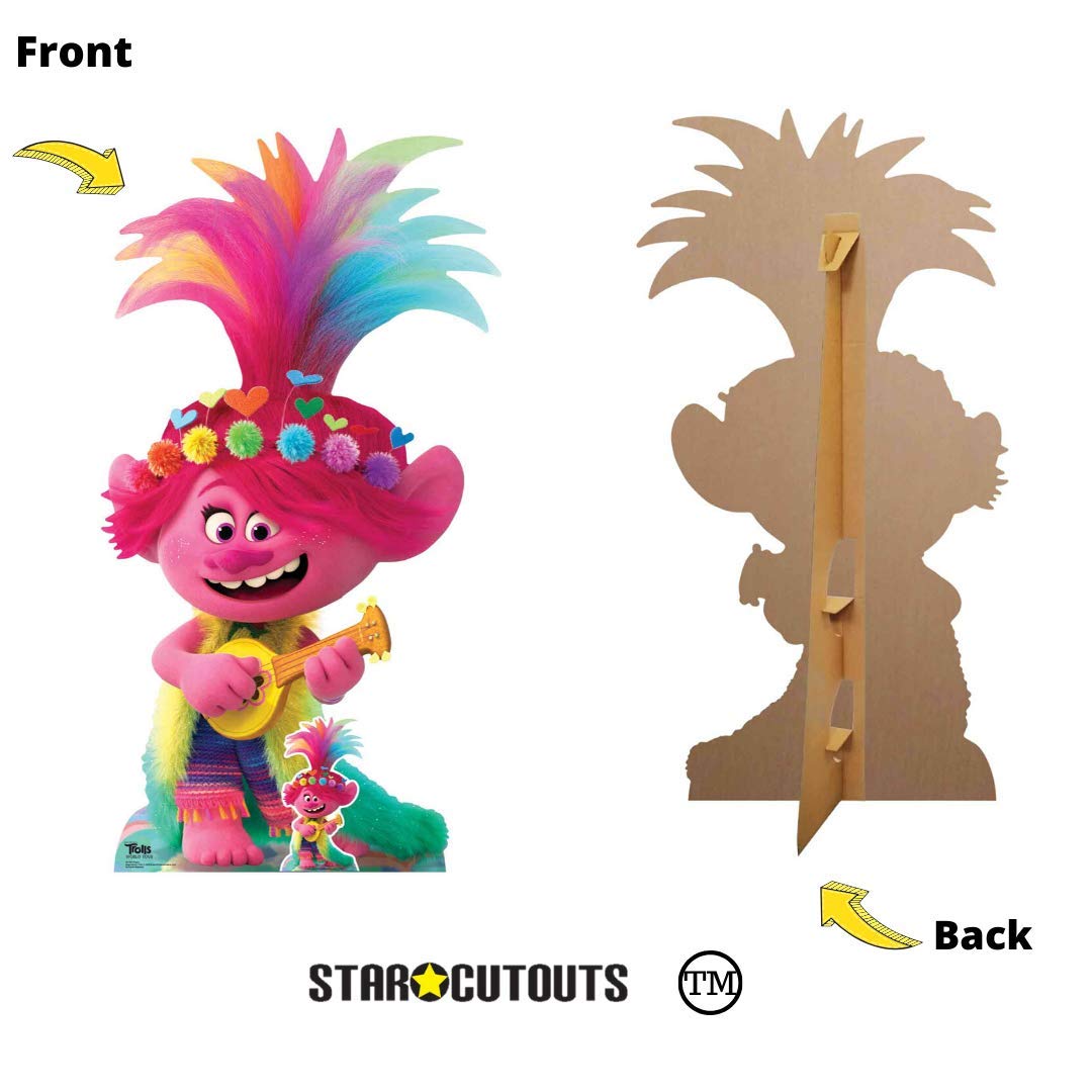 STAR CUTOUTS SC1601 Poppy Ukulélé/Guitare Trolls World Tour - Découpe Carton Grandeur Nature 160 X 86 Cm