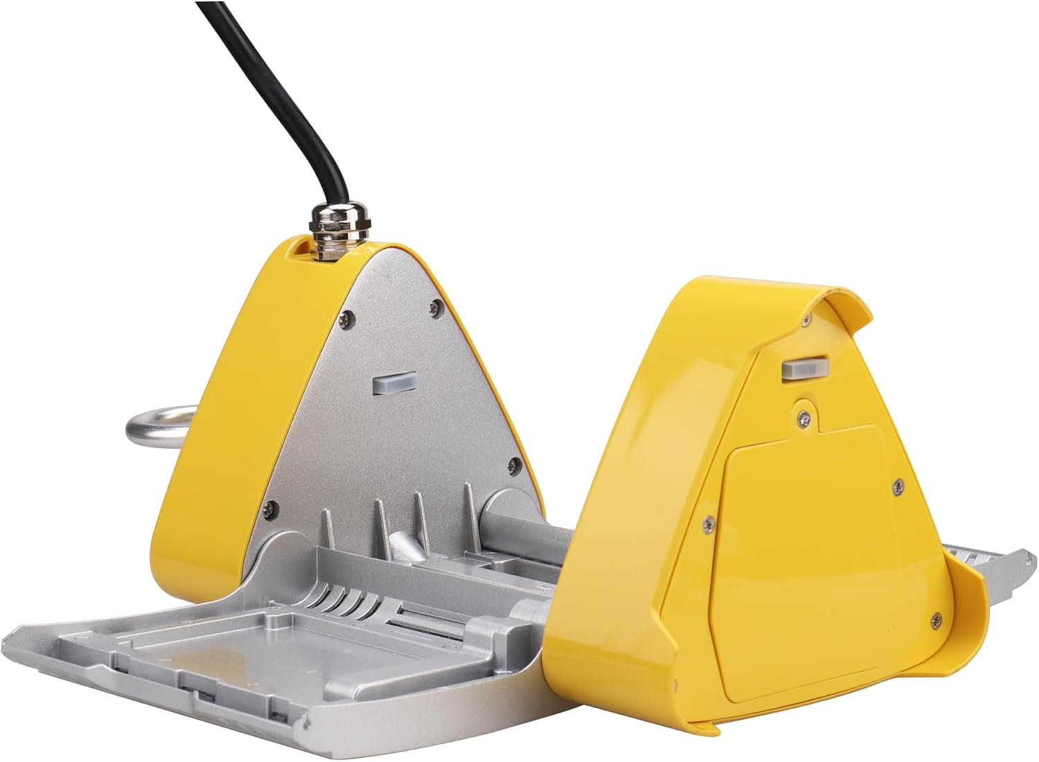 LED Portable Work Light 100W Max – 14,500 Lumens, 5000K Daylight, Adjustable 60W/80W/100W, UL Listed, IP65 Waterproof Jobsite Construction Light, 120V Outdoor & Garage Lighting – Yellow & Silver