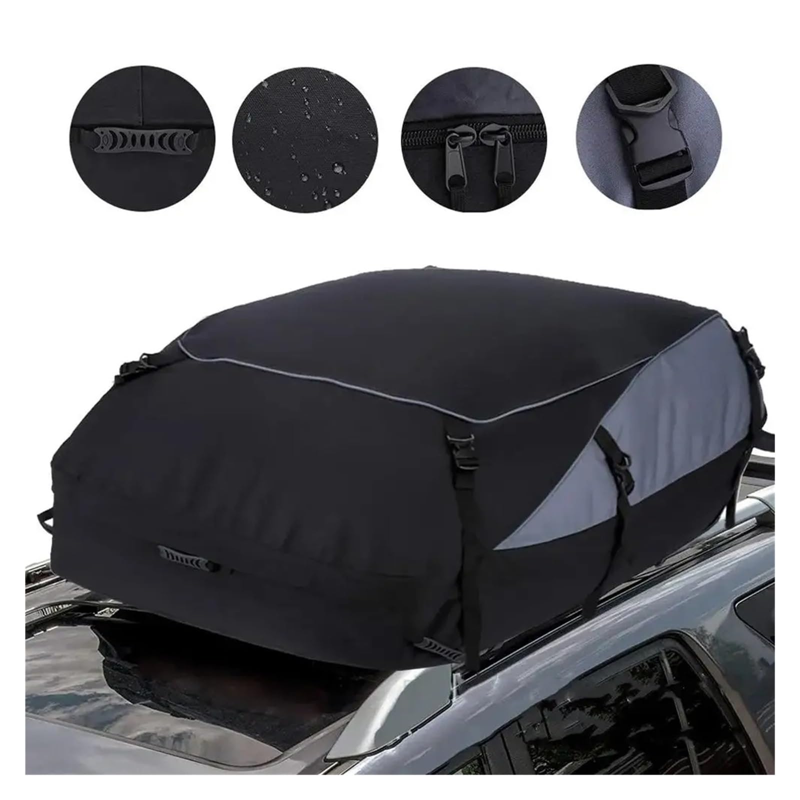 Dach Rack Gepäck Auto-Frachtdachtasche Wasserdicht Für Dachgepäckträger Aufbewahrungstasche 600D Oxford Für SUV Van Faltbare Dachtaschen Dachträger(B)