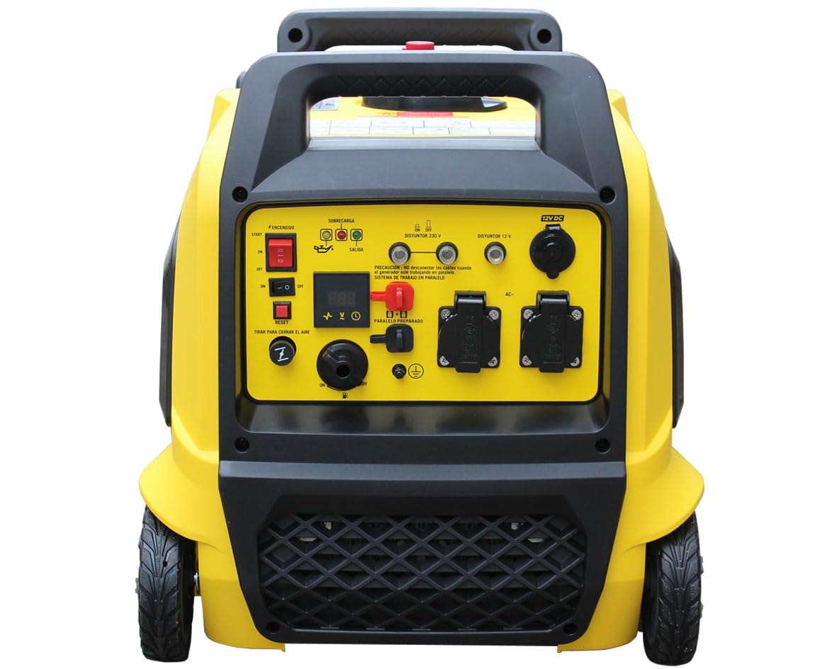 Generador Inverter AY-4500 KT de Gasolina 4000 W con Arranque Eléctrico Silencioso 65 dB para Uso Profesional y Electrónica Sensible - Maestro Ferretero