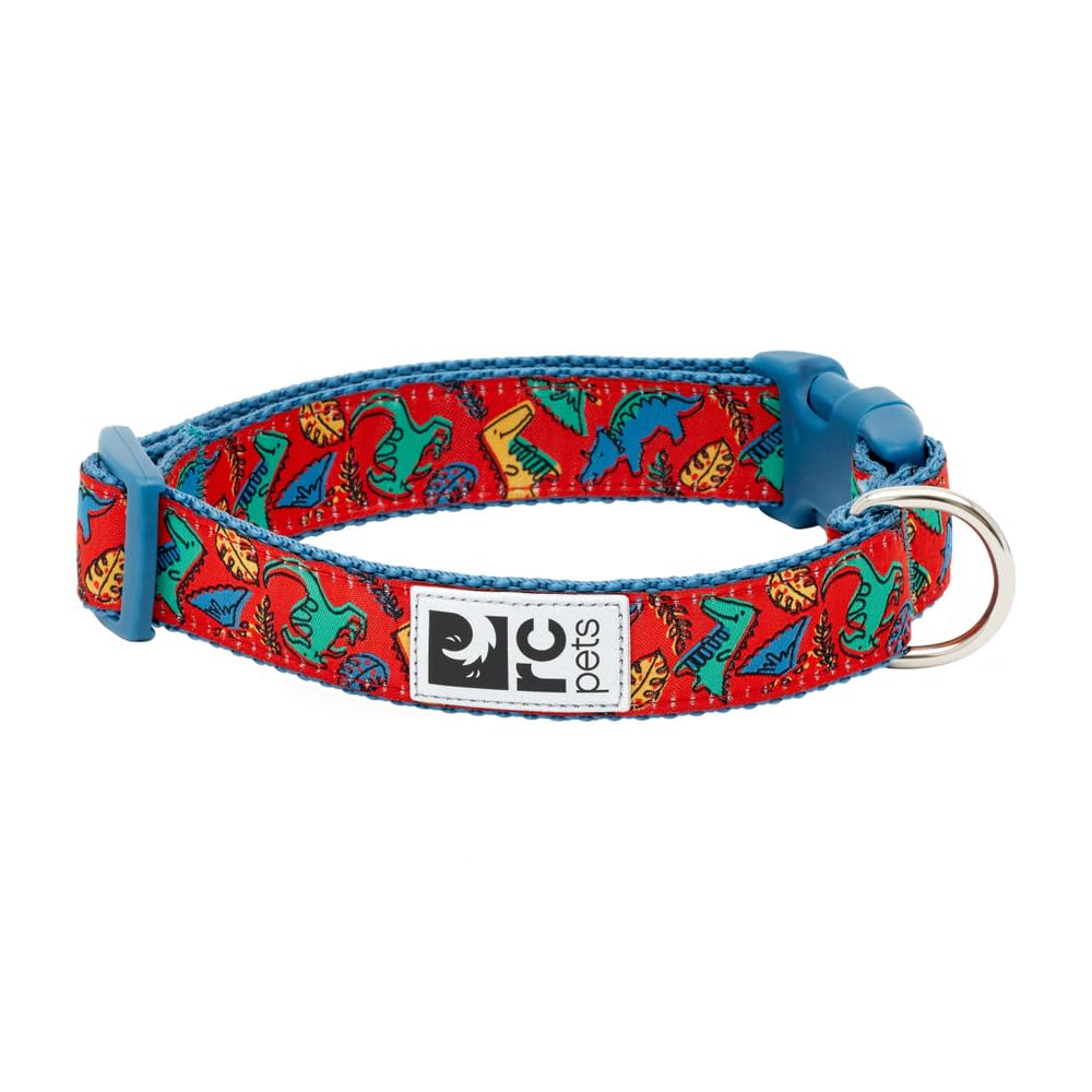 RC Pets Sporty, Fun, Functional Clip Collar-5/8 | Jurrasic Pack, X-Small