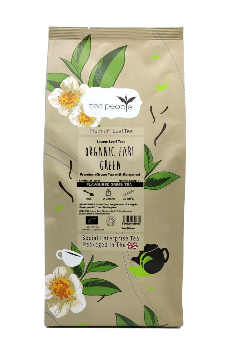 Tea People Organic Earl Green, 500 g Loose Leaf Tea in Small Catering Pack