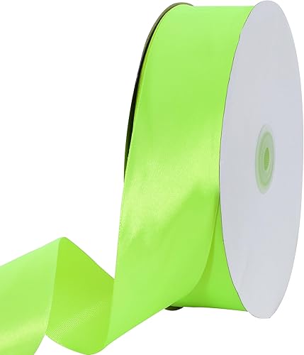 Miniatura 10 de TONIFUL Cinta de satén ancha color rojo oscuro de 1-12 pulgadas (1.575 in) x 100 yardas, cinta de tela sólida para envolver regalos, banda de silla,