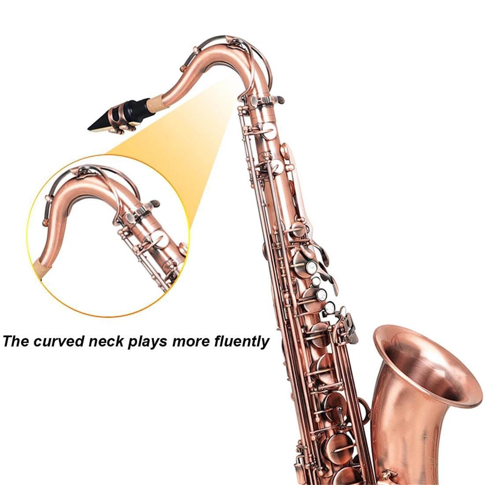 Saksofon Tenorowy B Flat Czerwony Antyczny