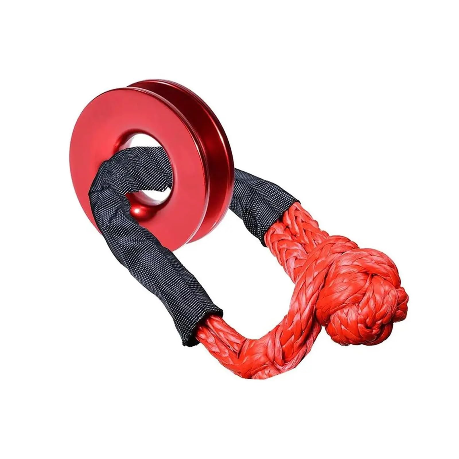 Cinghia di traino per impieghi gravosi Cinghia di traino for impieghi gravosi con grillo sintetico e puleggia ad anello di recupero a strappo(Red)
