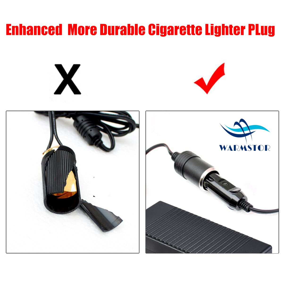 Amazon.com: AC to DC Converter, Warmstor 8.5A 102W 110-220V to 12V Car  Cigarette Lighter Socket AC to DC AC/DC Power Converter Adapter for Car  Vacuum and Other 12V Devices Under 100W :