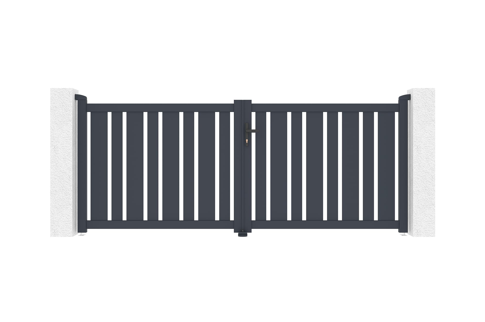 Casanoov Portail battant 3m VEYMONT H.120cm aluminium gris