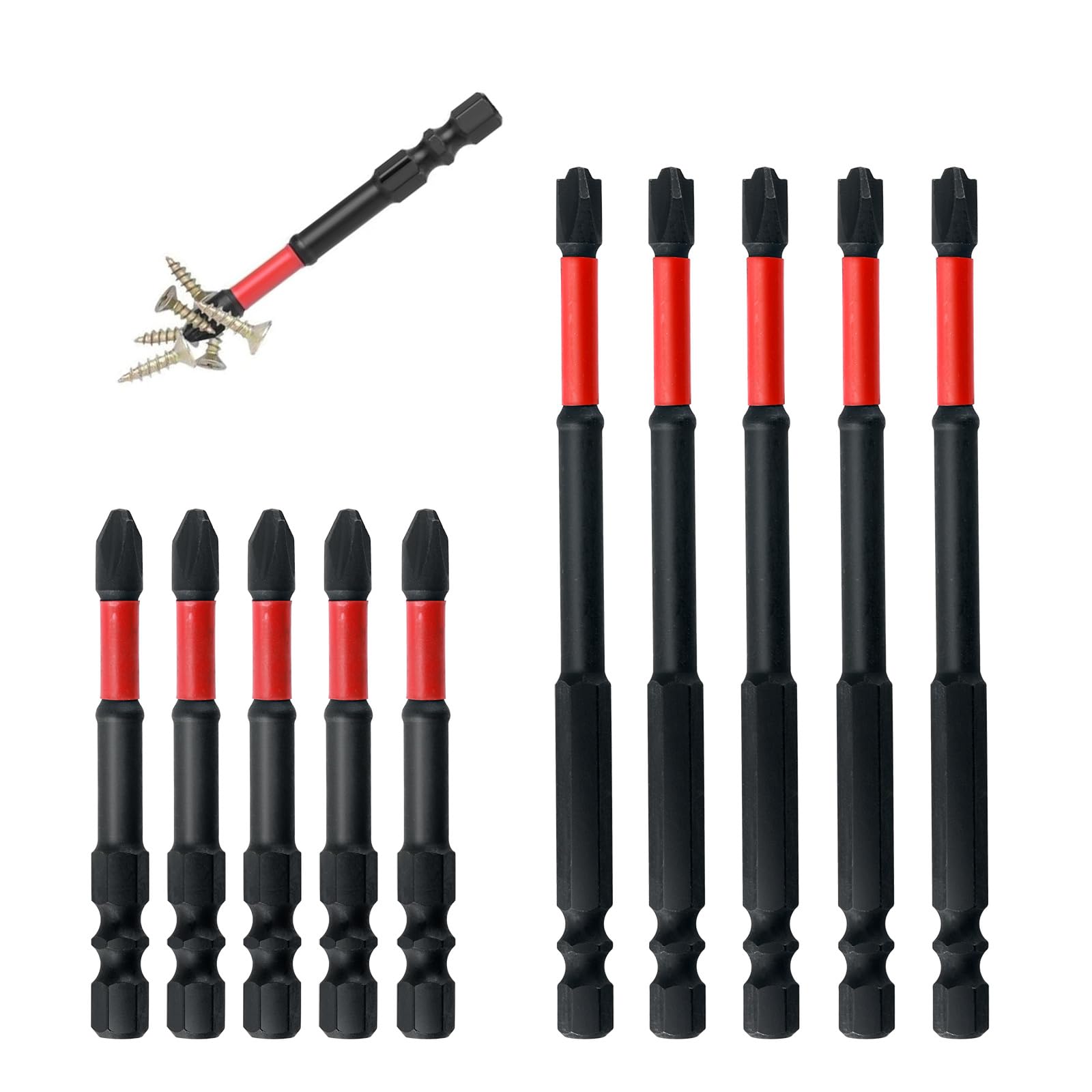 10PCS FPH2 Impact Screwdriver Bit Set