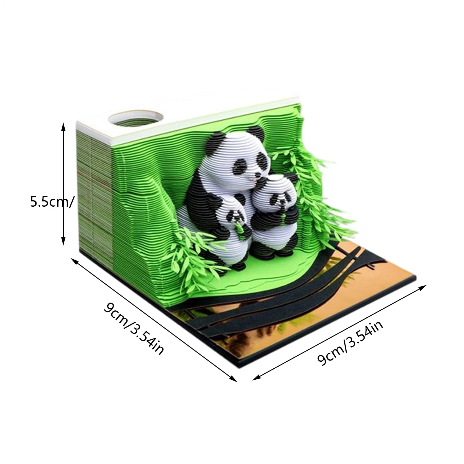 Kalendarz 3D biurko 2026 – Panda Tear Away kalendarz 3D, dekoracyjny notatnik biurko, stolik nocny, do szko?y, domu, biura, freelancerów, nauczycieli, studentów