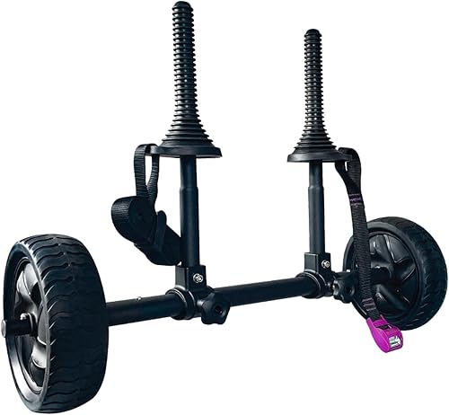 Carrito de kayak para kayak, ancho ajustable, apto para kayaks, canoas con agujeros de scupper