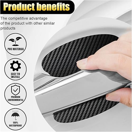 Miniatura 3 de 8 calcomanías antiarañazos para manija de puerta de automóvil, accesorios universales de protección para manija de puerta de automóvil, película