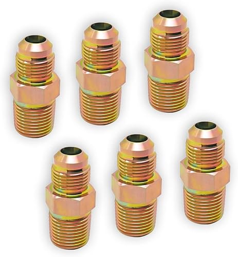 HQMPC Conector de gas Montaje de acero a gas para parrilla Stock, Fire Place U1 12 "FlareX12" MIP (38" FIP) 6 piezas